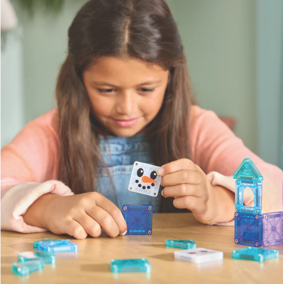 MagnaTiles MicroMags Jeu magnétique Winter Wonder Set de voyage - Lot de 26