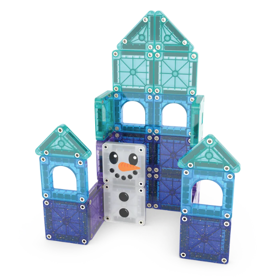 MagnaTiles MicroMags Jeu magnétique Winter Wonder Set de voyage - Lot de 26