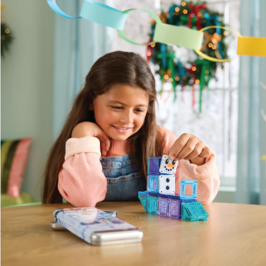 MagnaTiles MicroMags Jeu magnétique Winter Wonder Set de voyage - Lot de 26