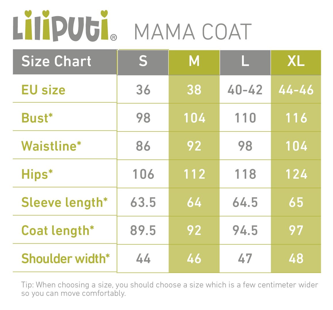 Liliputi Mamacoat manteau de portage et grossesse 4 en 1 Folk Tale