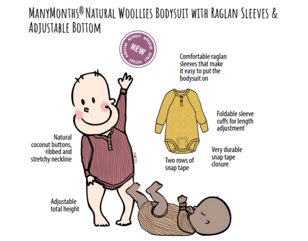 MANYMONTHS Body manches raglan - Coloris 2023