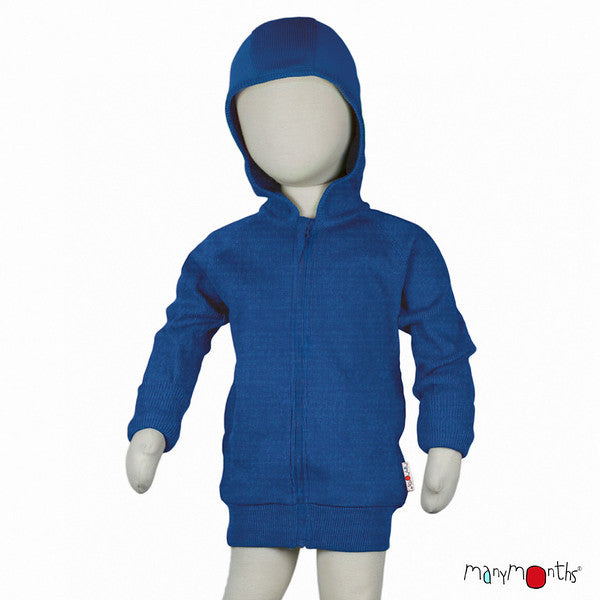 Gilet à capuche zippé en laine ManyMonths - coloris 2024
