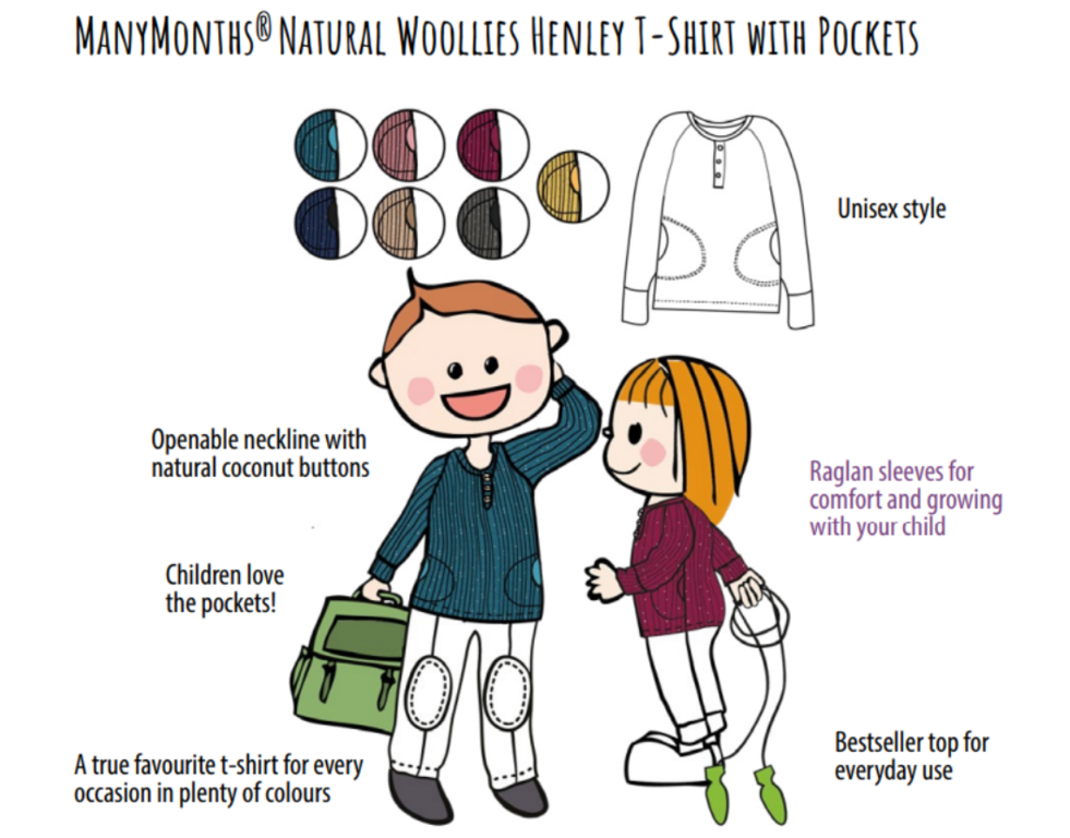 MANYMONTHS Henley T-shirt manches longues - Coloris 2023
