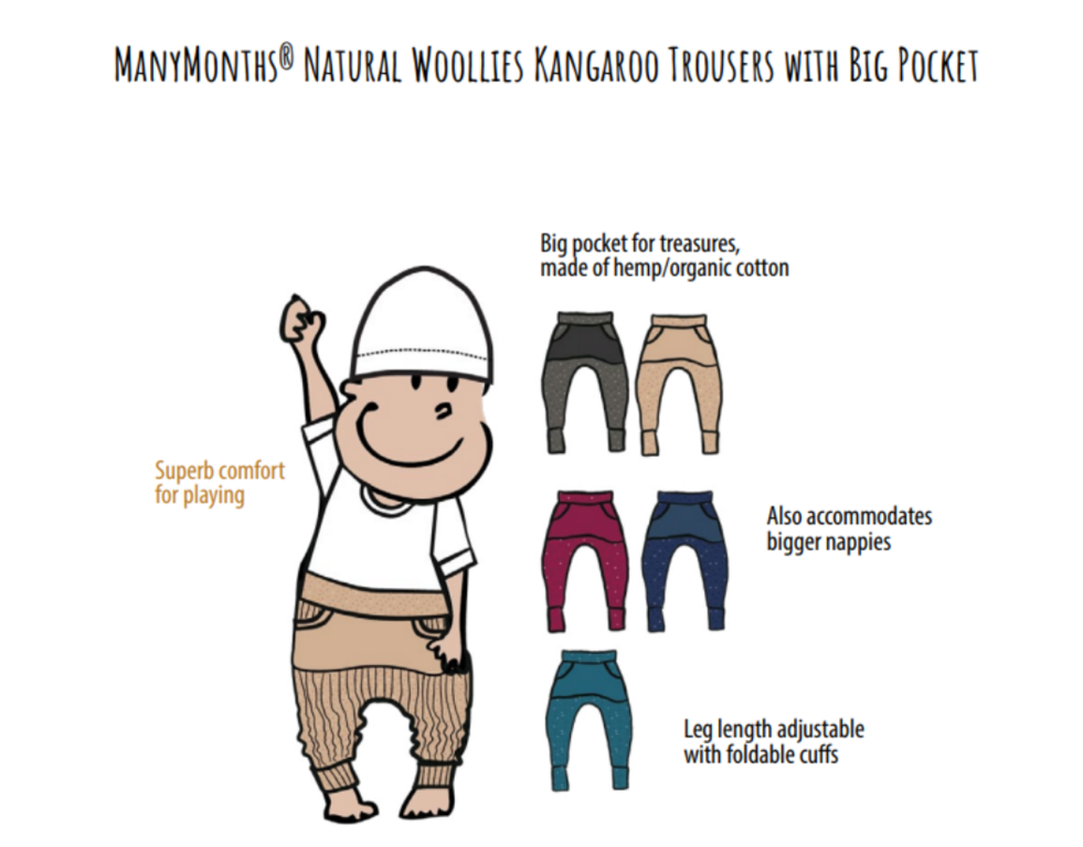 MANYMONTHS Kangaroo pants en laine - Coloris 2023