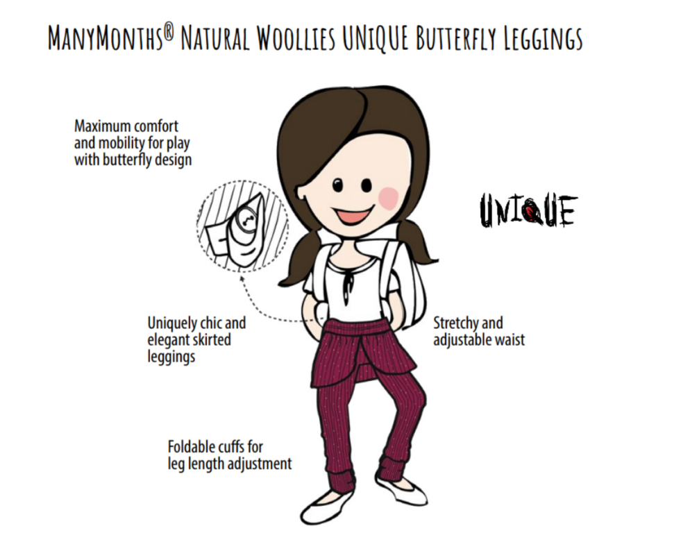 MANYMONTHS Leggings butterfly en laine coloris 2023