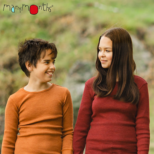 MANYMONTHS T-shirt manches longues en laine - divers coloris