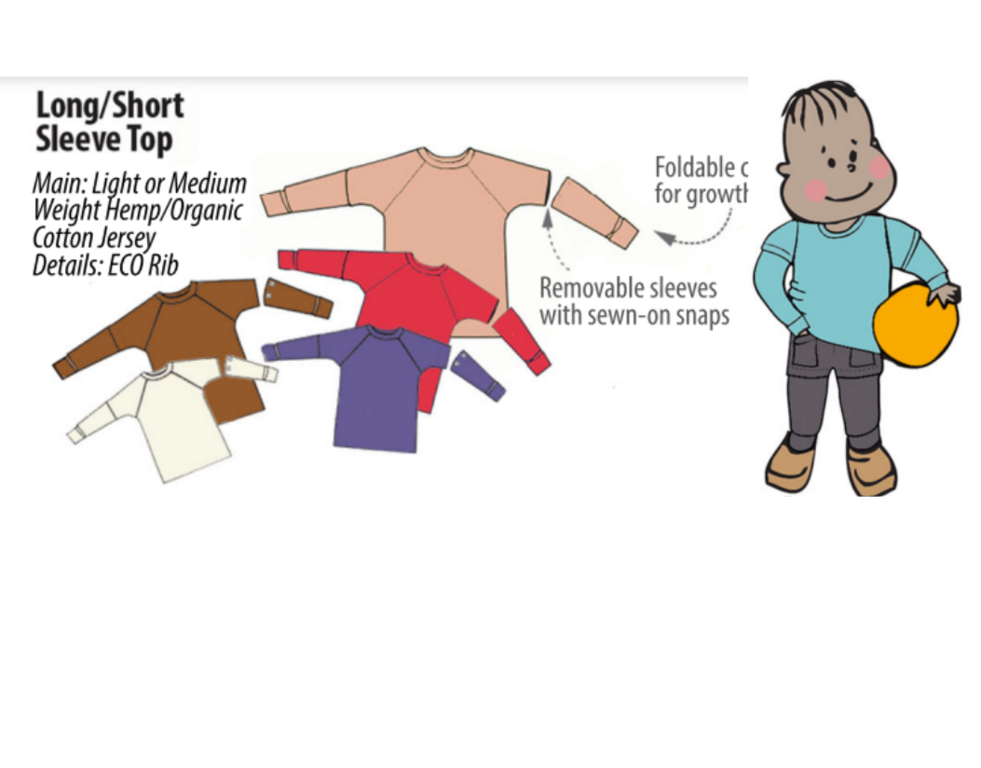 ManyMonths T-shirt Long/short chanvre et coton BIO - coloris 2023