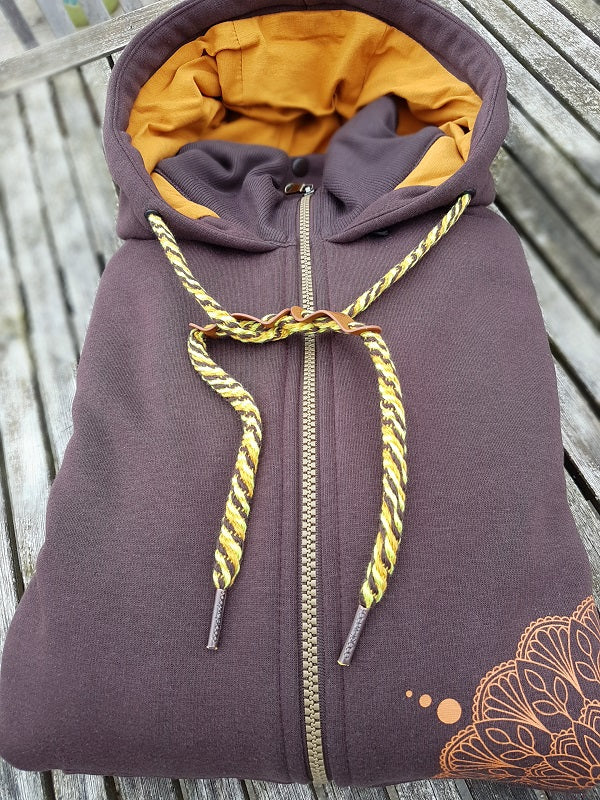 Angel Wings Hoodie de portage Marron