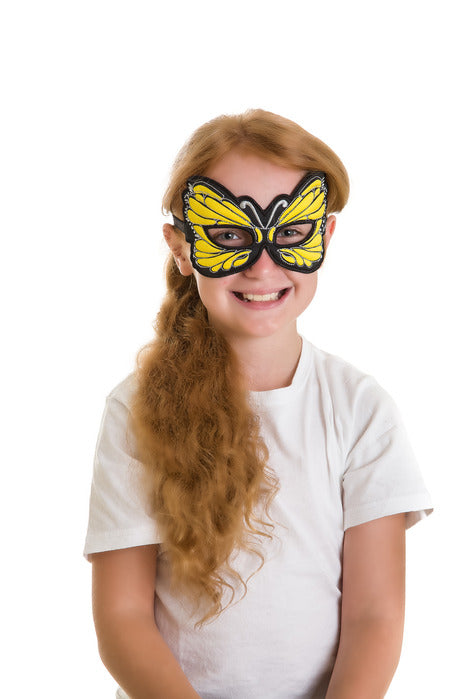 Masque papillon jaune - Dreamy Dress-Ups