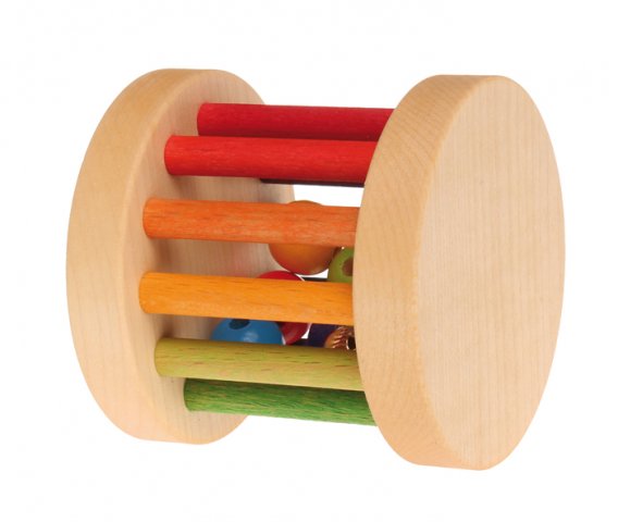 Hochet en bois Roue à billes arc-en-ciel GRIMMS