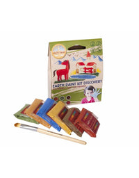 Natural Earth Paint Lot de peinture Découverte 6 couleurs + 1 pinceau