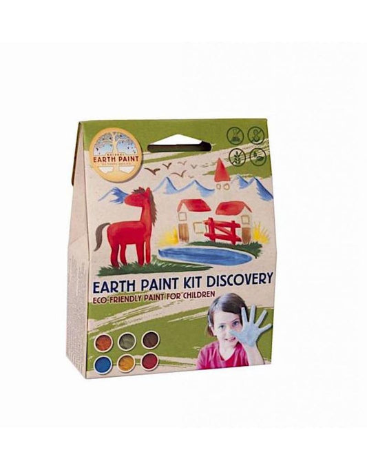 Natural Earth Paint Lot de peinture Découverte 6 couleurs + 1 pinceau