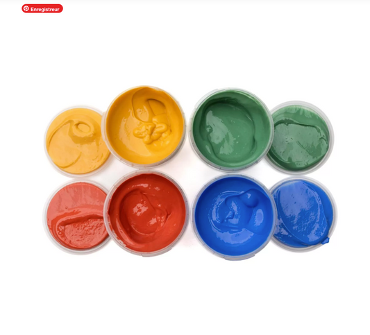 Neogrün Peinture à doigts Aki - Lot de 4 pots
