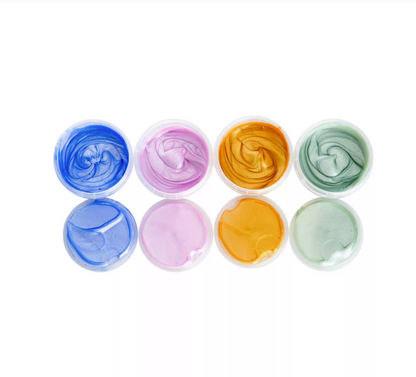 Neogrün Peinture aux doigts Mika - Vegan et avec Paillettes - Lot de 4