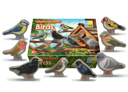 Oiseaux Pierres sensorielles Lot de 8 Yellow Door