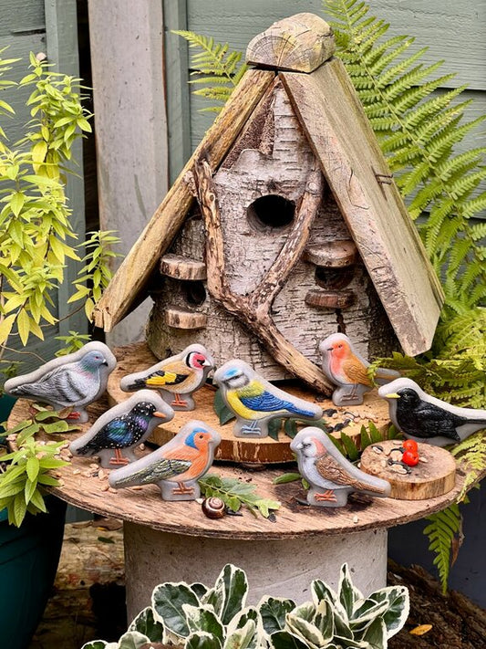 Oiseaux Pierres sensorielles Lot de 8 Yellow Door