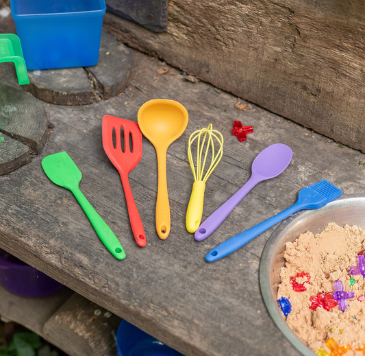 Tickit Ustensiles Mudkitchen arc-en-ciel - Lot de 6