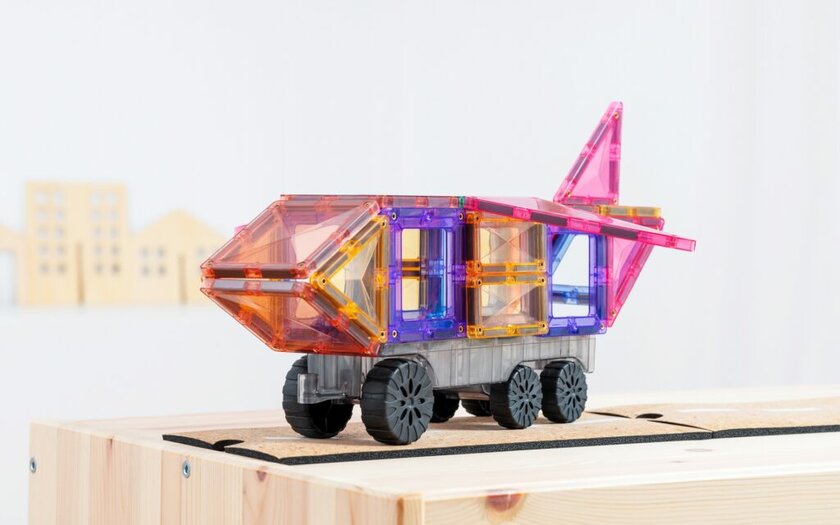 Pack de transport Pastel Jeu magnétique Connetix - Lot de 50