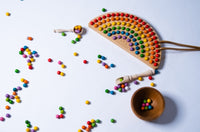Pagalou Toys Arc-en-ciel Montessori - 88 billes en bois