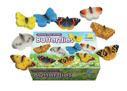 Papillons Pierres sensorielles Lot de 8 Yellow Door