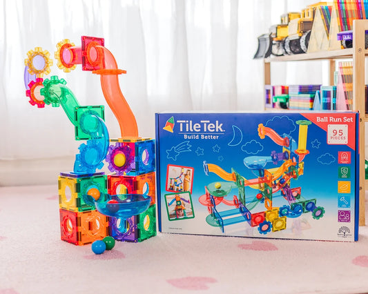Circuit à billes Jeu magnétique TileTek by Learn & Grow Toys- 95 pièces