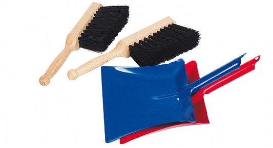 GOKI Pelle en métal + 1 balayette en poils naturels pour enfant