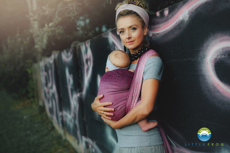 Little Frog Echarpe de portage Peony Cube