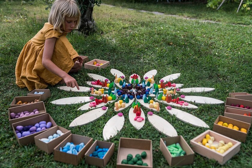 Pétales de fleurs en bois Grapat - 24 pièces