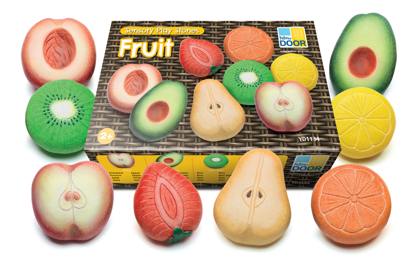 Pierres Sensorielles Fruits Lot de 8 - Yellow Door
