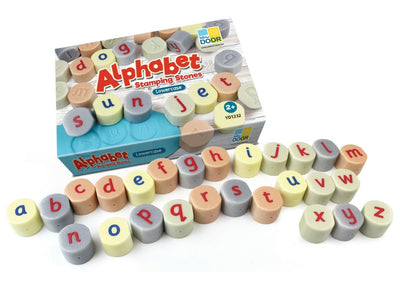 Pierres tampons alphabet minuscule Yellow Door - Lot de 26