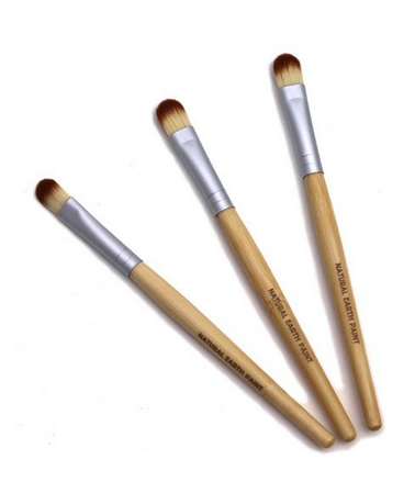 Natural Earth Paint Pinceaux en bambou - Lot de 3