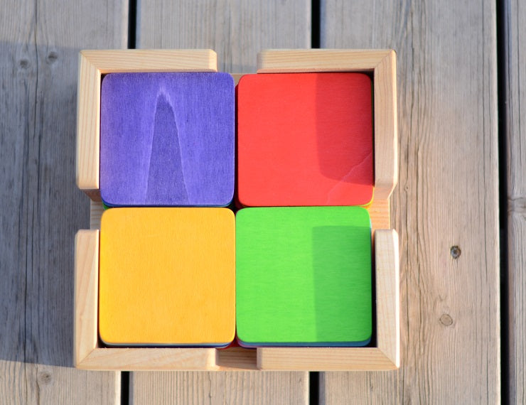 Planchettes de construction colorés Bauspiel - 40 pièces