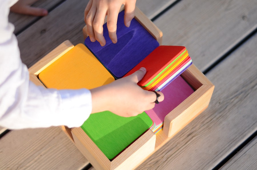 Planchettes de construction colorés Bauspiel - 40 pièces