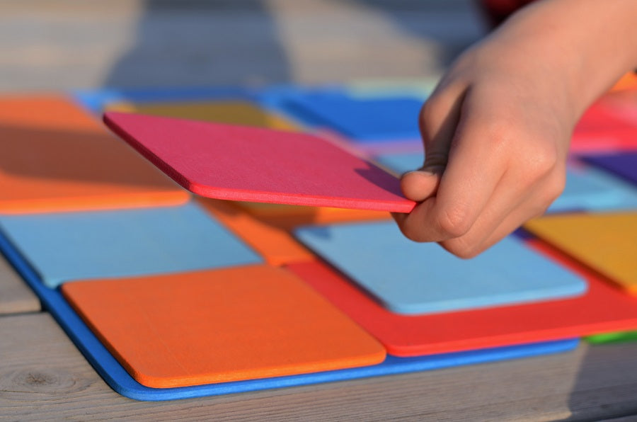 Planchettes de construction colorés Bauspiel - 40 pièces