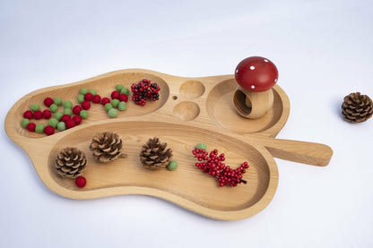 Plateau en bois en forme de Feuille Pagalou Toys