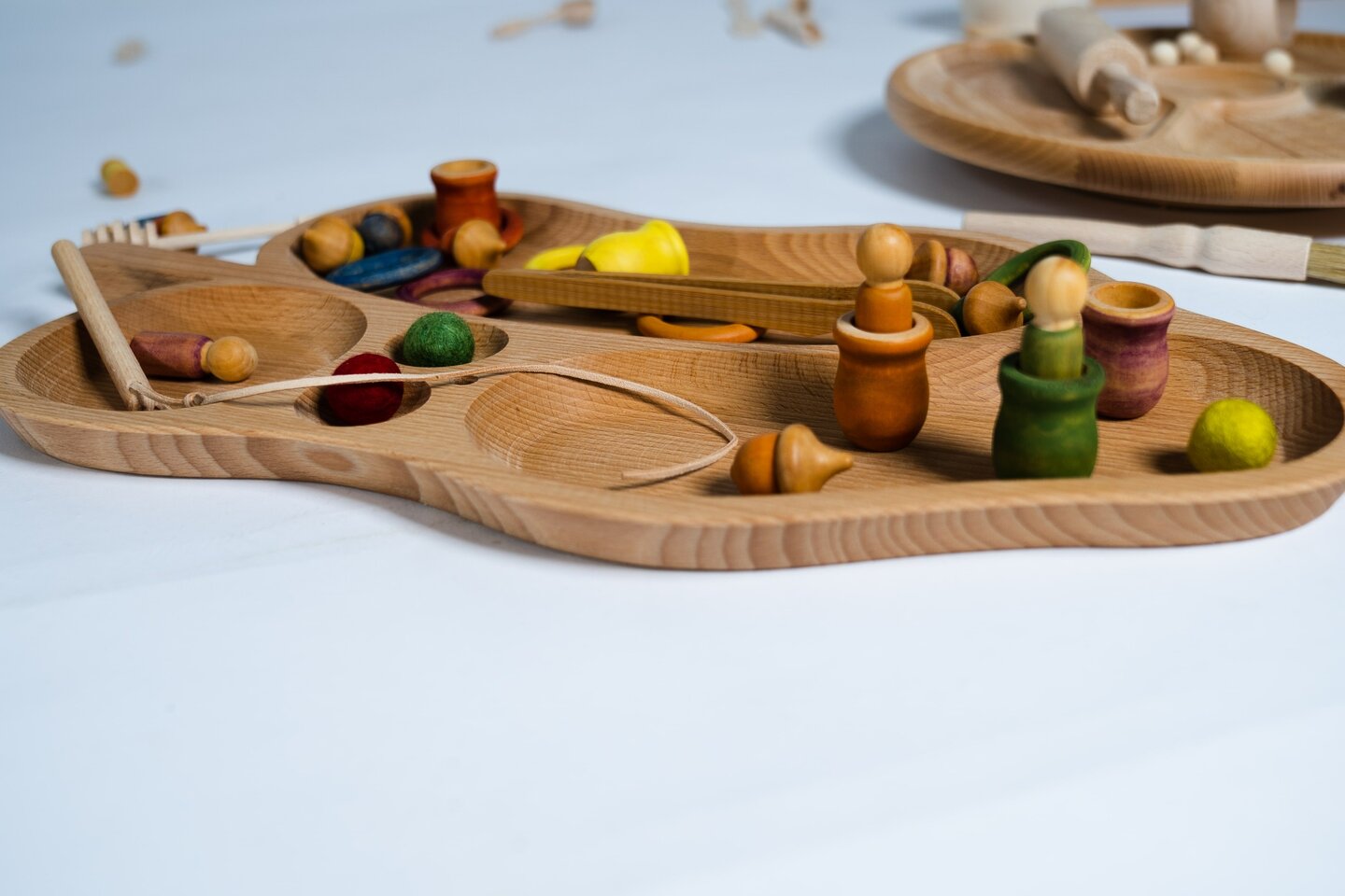 Plateau en bois en forme de Feuille Pagalou Toys