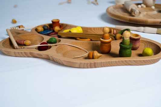 Plateau en bois en forme de Feuille Pagalou Toys