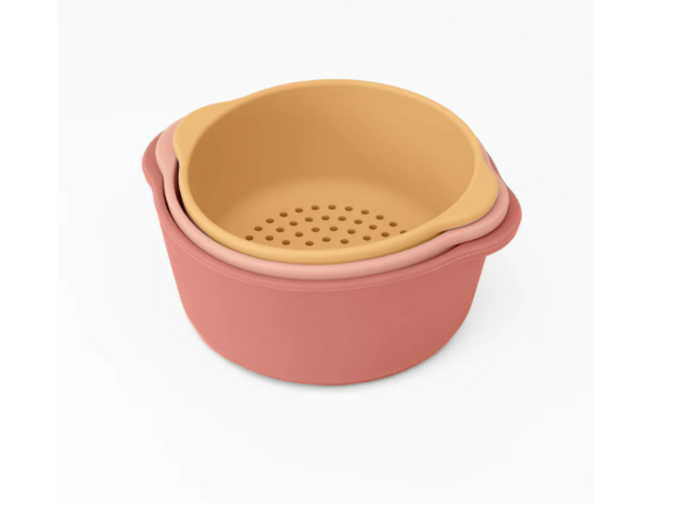 PlayTRAY Inspire My Play Lot de 3 bols Ton Rouge/jaune