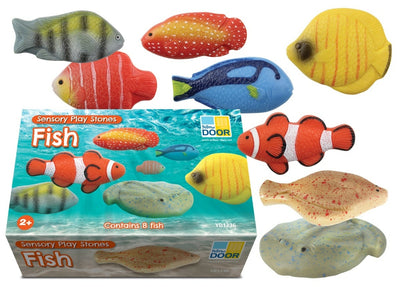 Poissons Pierres sensorielles Lot de 8 Yellow Door