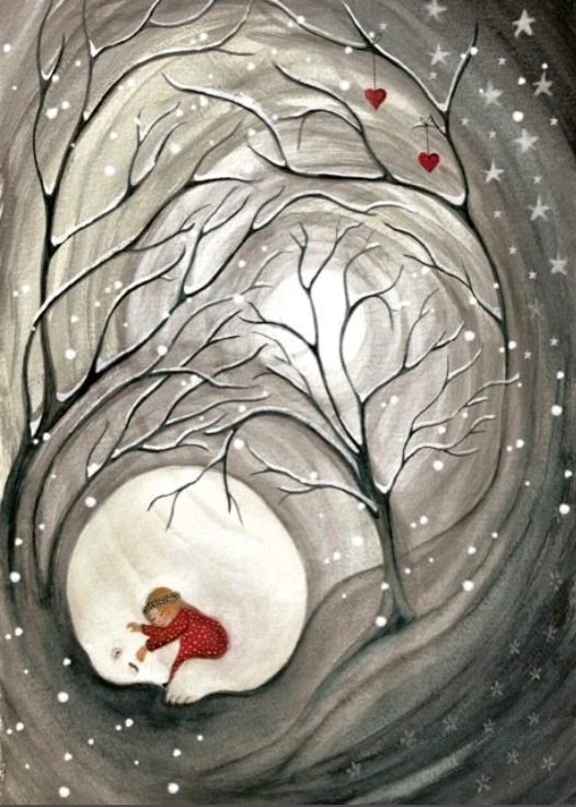 Carte postale Polar Bear - Illustratrice Bijdehansje