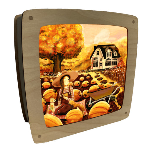 Carte à insérer pour la Lampe de saisons - Illustratrice E. Bennink - Pumpkin Patch