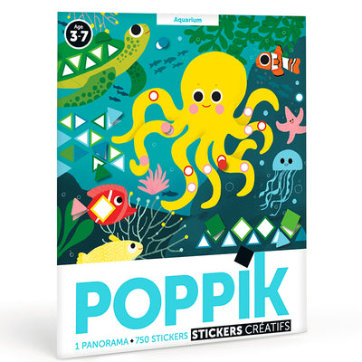 Poster panoramique + 750 stickers Aquarium Poppik