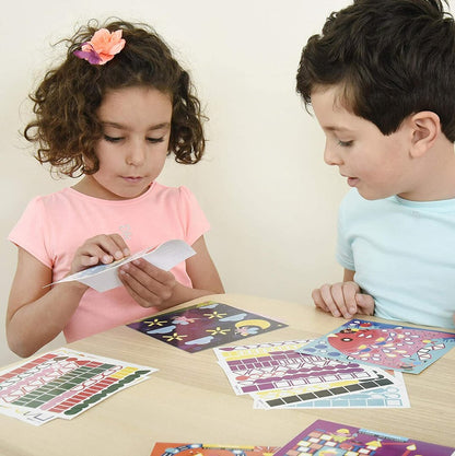 Poppik Mes cartes en stickers Animals - 6 cartes 360 stickers