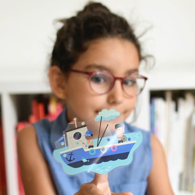 Poppik Mini Poster La mer + 26 autocollants repositionnables 3-8 ans