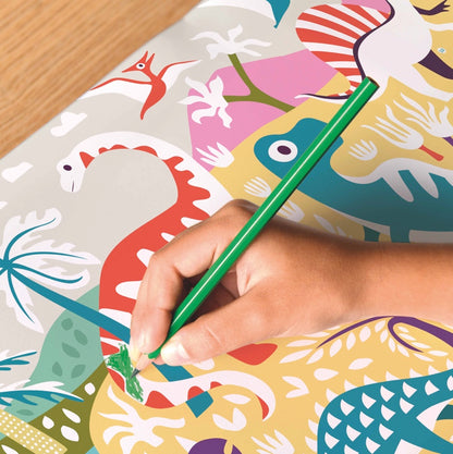 Poppik Poster à colorier Dinosaures Dès 5 ans