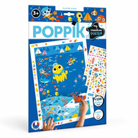 Poppik Poster Créatif La mer + 150 Autocollants