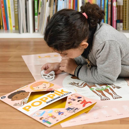 Poster géant + 49 stickers Le corps humain Poppik