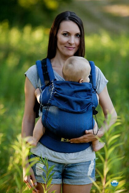 Porte-bébé Little Frog Navy Blue Herringbone
