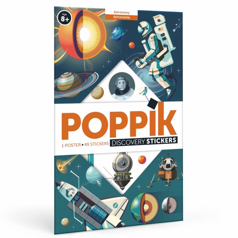Poster géant + 40 stickers Astronomie Poppik