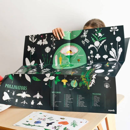 Poster pédagogique Jardin Botanique - 72 autocollants Poppik